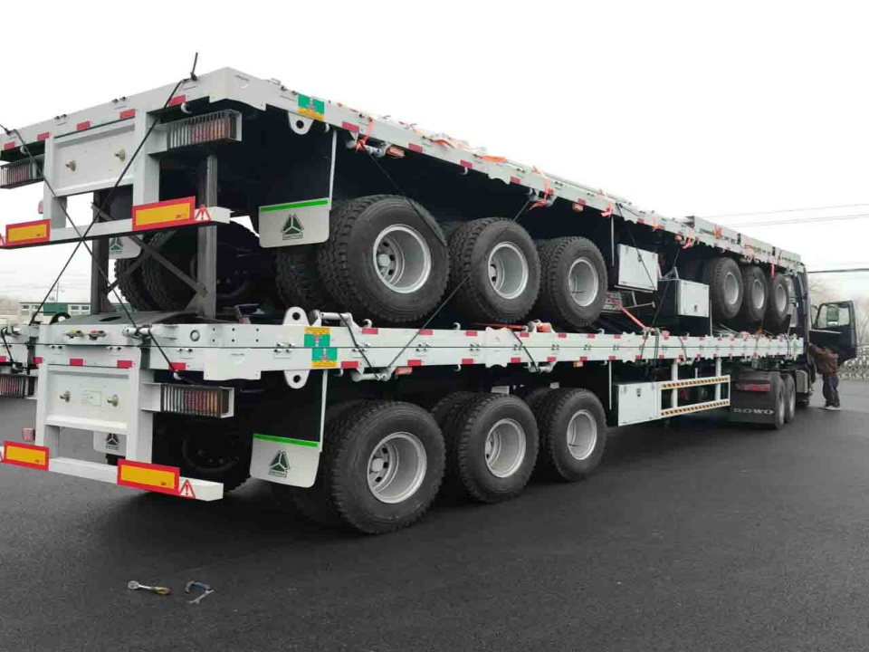 Derun 3 Axles Fence Semi Trailer wordt verzonden naar Ethiopië
