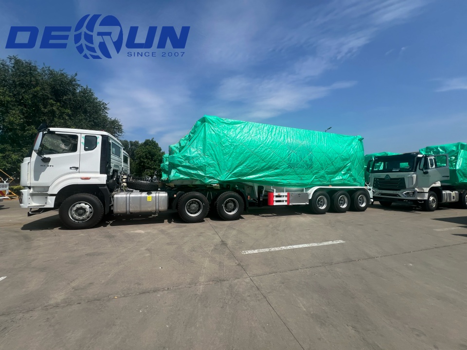 Tri-Axle Cement Tank Semi Trailers zijn klaar om naar de VAE te gaan