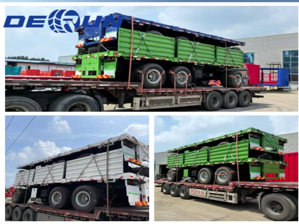 Derun Six Units Fence Cargo Full Trailer werden officieel verzonden naar de haven