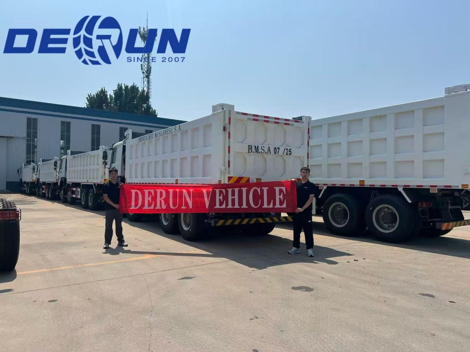 10 eenheden Howo 8x4 Tipper Trucks worden verzonden naar Ivory Coast