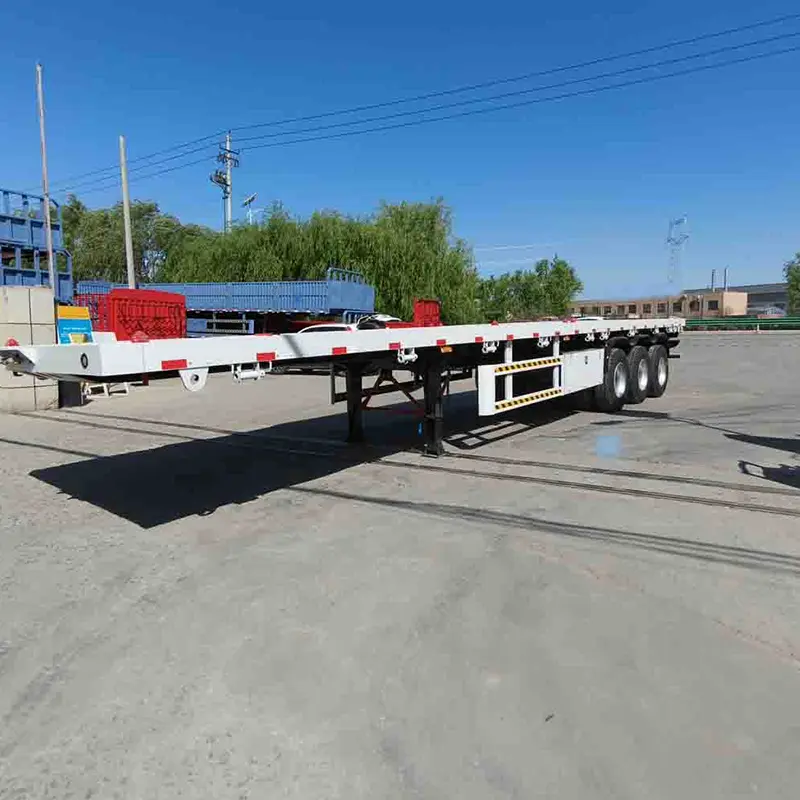 3 Axle Flatbed Semi Trailer ontworpen voor Tanzania