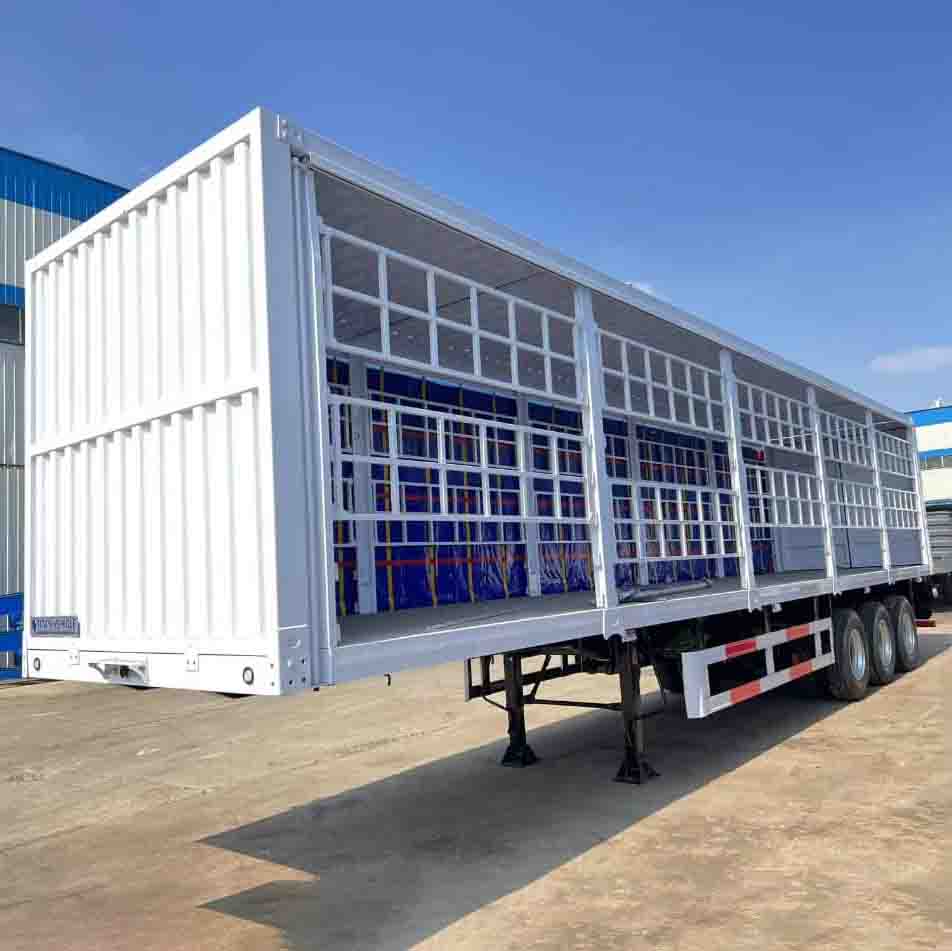 Derun 3 Axle zijgordijn semi -trailer