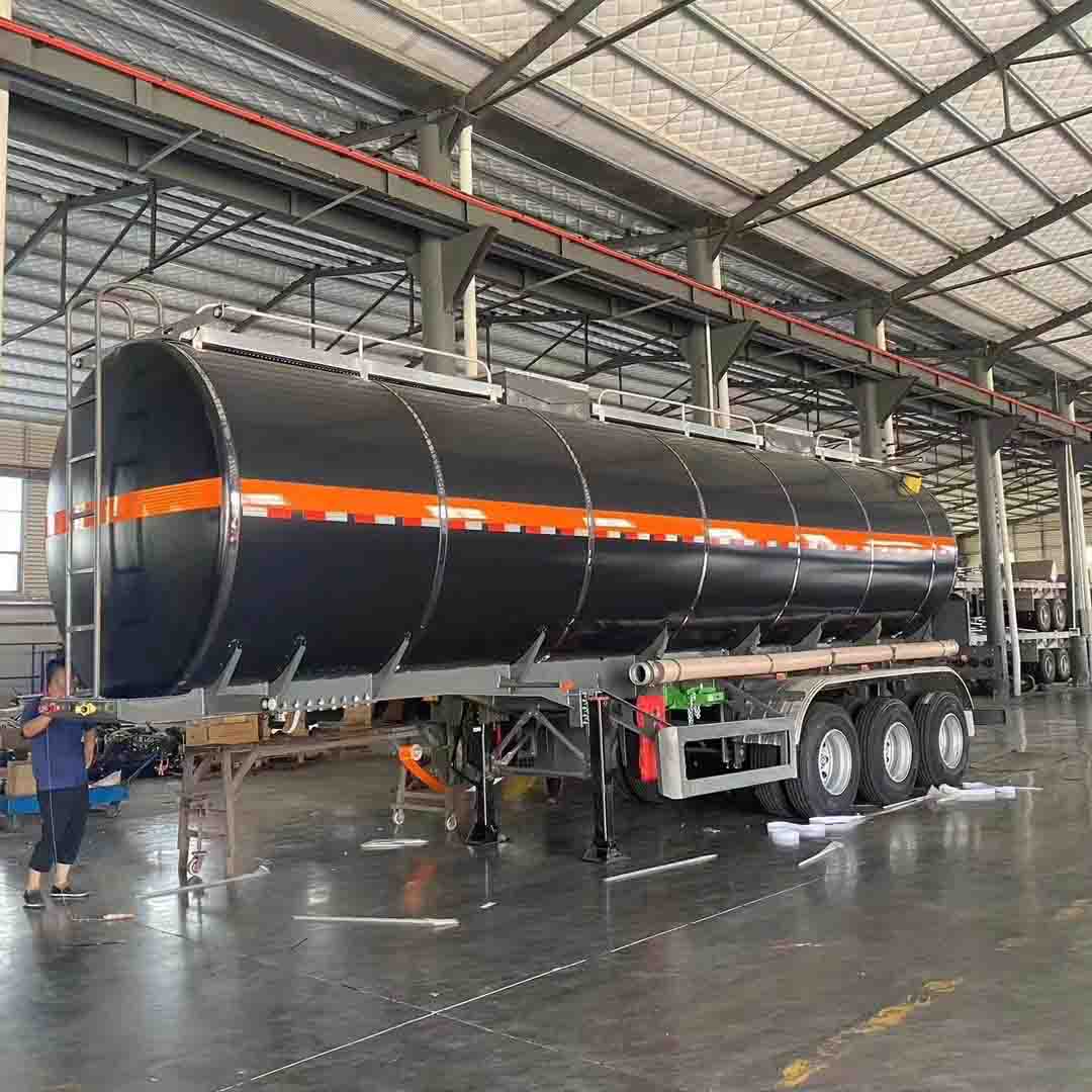Derun tri-as 36cbm asfalttank semi-trailer