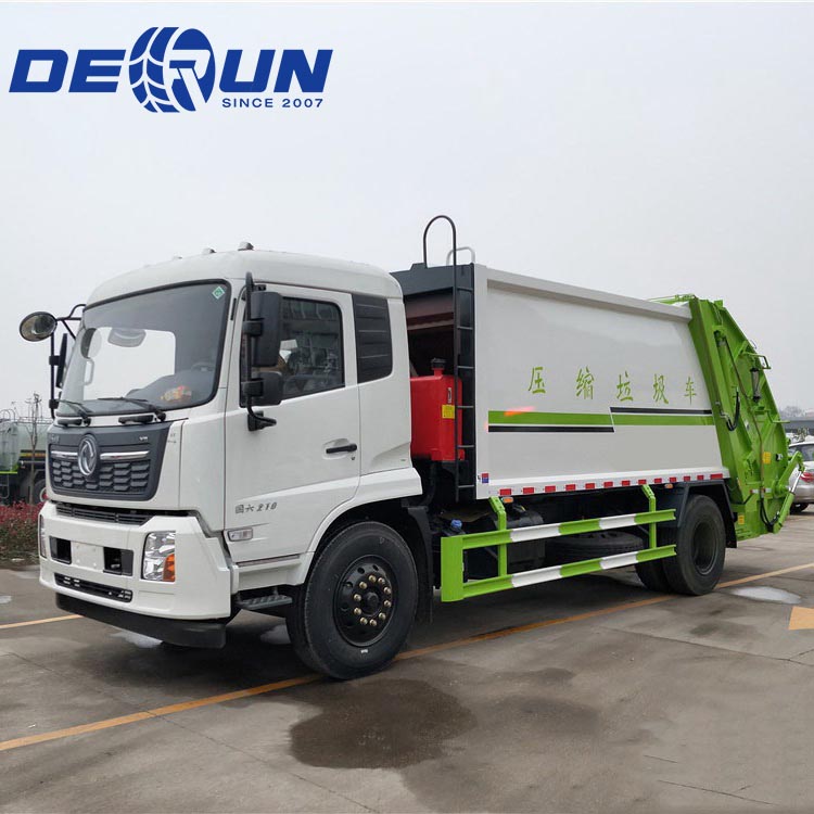 Dongfeng 4x2 zeswielige vuilniscompressorwagen